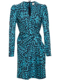платье с леопардовым принтом Lanvin