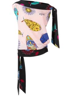 асимметричный топ с принтом  Emilio Pucci