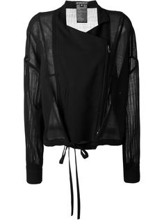 куртка с прозрачными рукавами  Ann Demeulemeester