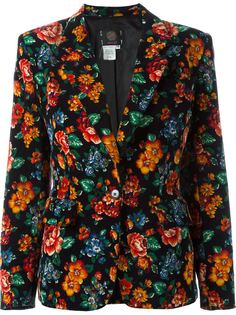 пиджак с цветочным принтом Kenzo Vintage
