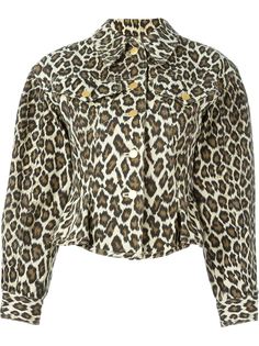 джинсовая куртка с леопардовым принтом Jean Paul Gaultier Vintage