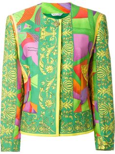 пиджак с комбинированным принтом Versace Vintage