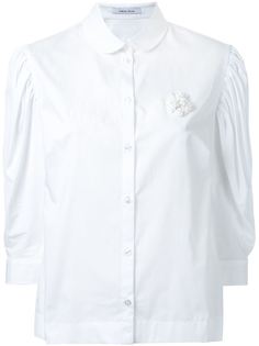 плиссированная рубашка с буффами на рукавах Simone Rocha