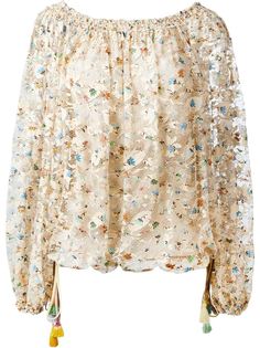 топ с принтом кружева Chloé