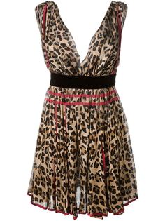 платье с леопардовым принтом   Dsquared2