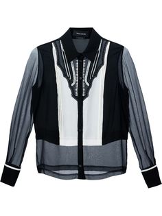 рубашка Lace Insert Tuxedo  Yigal Azrouel