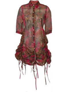 платье-рубашка с принтом Jean Paul Gaultier Vintage