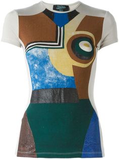футболка с абстрактным принтом  Jean Paul Gaultier Vintage
