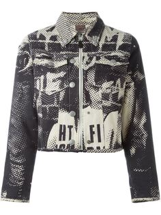джинсовая куртка с принтом Jean Paul Gaultier Vintage