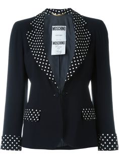 пиджак с деталями в горох Moschino Vintage