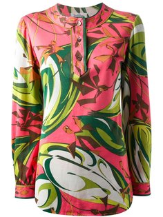 блузка с абстрактными цветами Emilio Pucci Vintage