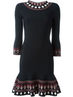 расклешенное жаккардовое платье Alexander McQueen