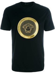 футболка с вышивкой логотипа  Versace