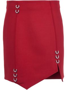 асимметричная юбка с украшением в виде пирсинга Mugler