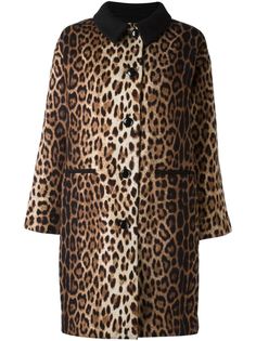 пальто с леопардовым принтом Boutique Moschino