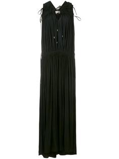 длинное платье со сборками Lanvin