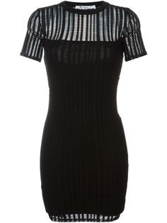 перфорированное приталенное платье  T By Alexander Wang