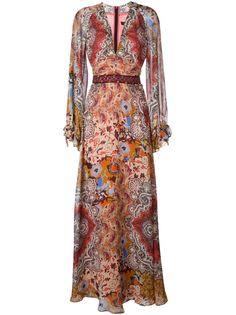 длинное платье с принтом "арабеска" Etro
