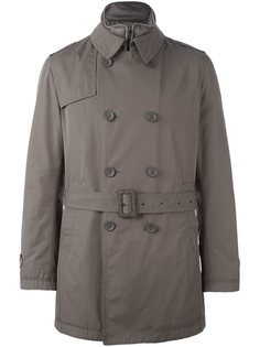 двубортное пальто с поясом Herno