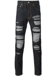 джинсы кроя слим с потертой отделкой Junya Watanabe Man X Levis