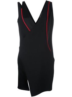 платье с контрастной строчкой  Versace