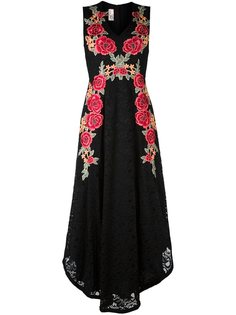 кружевное платье с цветочной вышивкой Antonio Marras