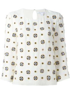 блузка с рукавами три четверти  Diane Von Furstenberg