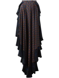 асимметричная юбка с оборками Lanvin