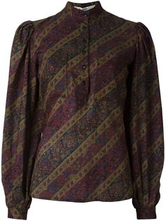 блузка с цветочным узором Jean Louis Scherrer Vintage