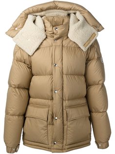 стеганый пуховик с подкладкой из овчины Moncler