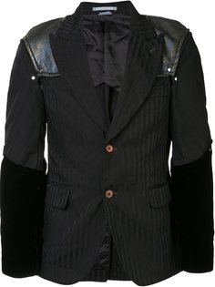 полосатый пиджак с подчеркнутыми плечами Comme Des Garçons Homme Plus