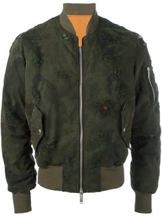 куртка-бомбер с камуфляжным принтом  Unravel Project