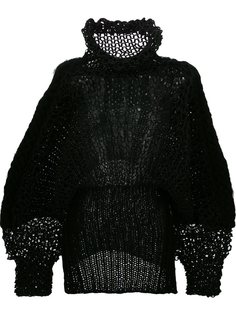 трикотажная блузка с ажурным узором Comme Des Garçons Noir Kei Ninomiya