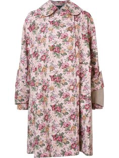 пальто миди с цветочным принтом Comme Des Garçons