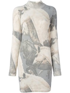 трикотажное платье с высокой горловиной Krizia Vintage