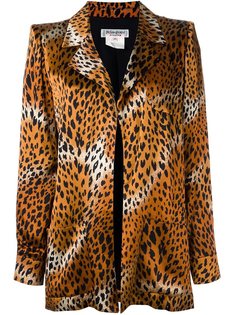 пиджак с животным принтом Yves Saint Laurent Vintage