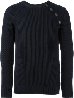 свитер с рубчик с отделкой пуговицами Pierre Balmain