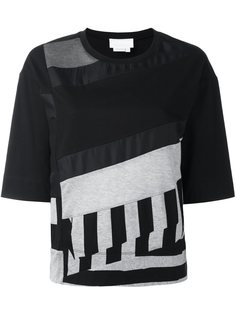 футболка с контрастными панелями и короткими рукавами DKNY