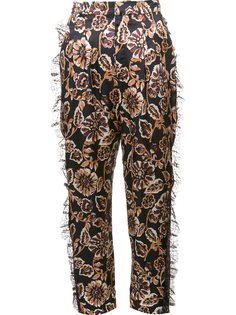 брюки с цветочным принтом   Rodarte