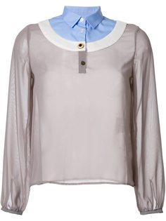 блузка с контрастным воротником  Kolor