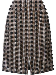 юбка прямого кроя в клетку Sonia Rykiel