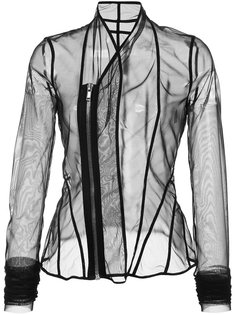 прозрачный приталенный пиджак Rick Owens Lilies