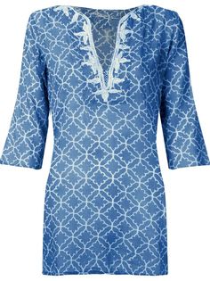 v-neck printed kaftan Sub