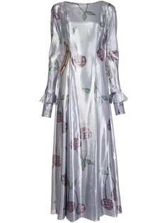длинное платье с принтом ягод Natasha Zinko