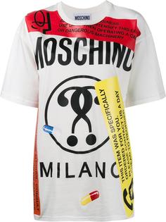 футболка с принтом логотипа Moschino