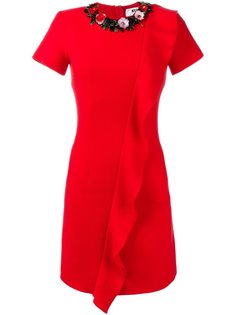 декорированное платье  MSGM