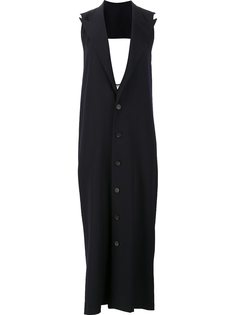 длинное платье на пуговицах Yohji Yamamoto