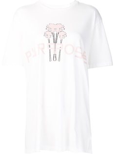 футболка с цветочным принтом Baja East