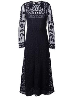 платье с кружевной вставкой  Red Valentino