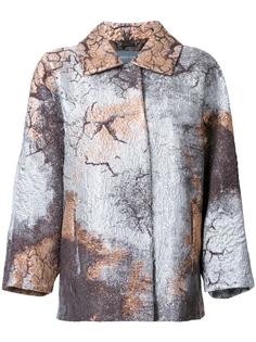 пальто с эффектом металлик Alberta Ferretti